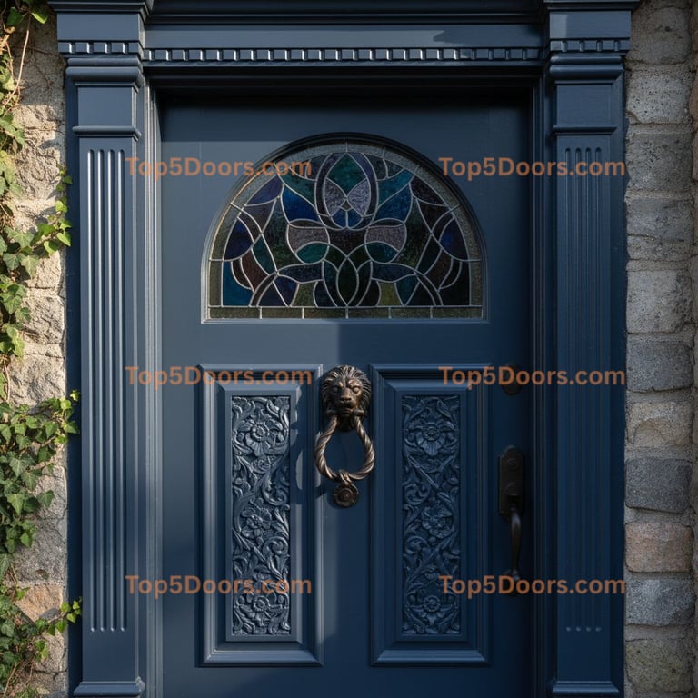navy blue front door victorian Door