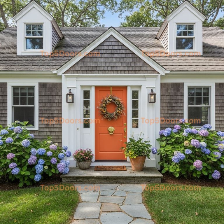 orange front door cape cod Door