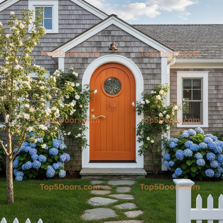 orange front door cape cod Door