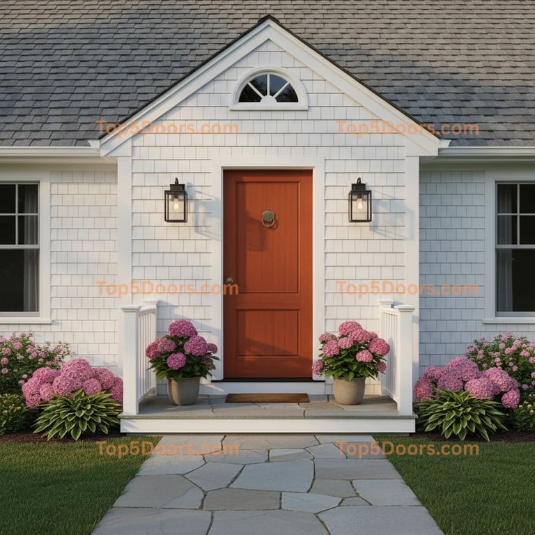 orange front door cape cod Door