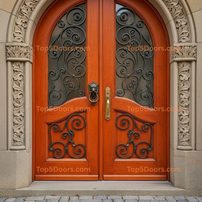 orange front door european classic Door