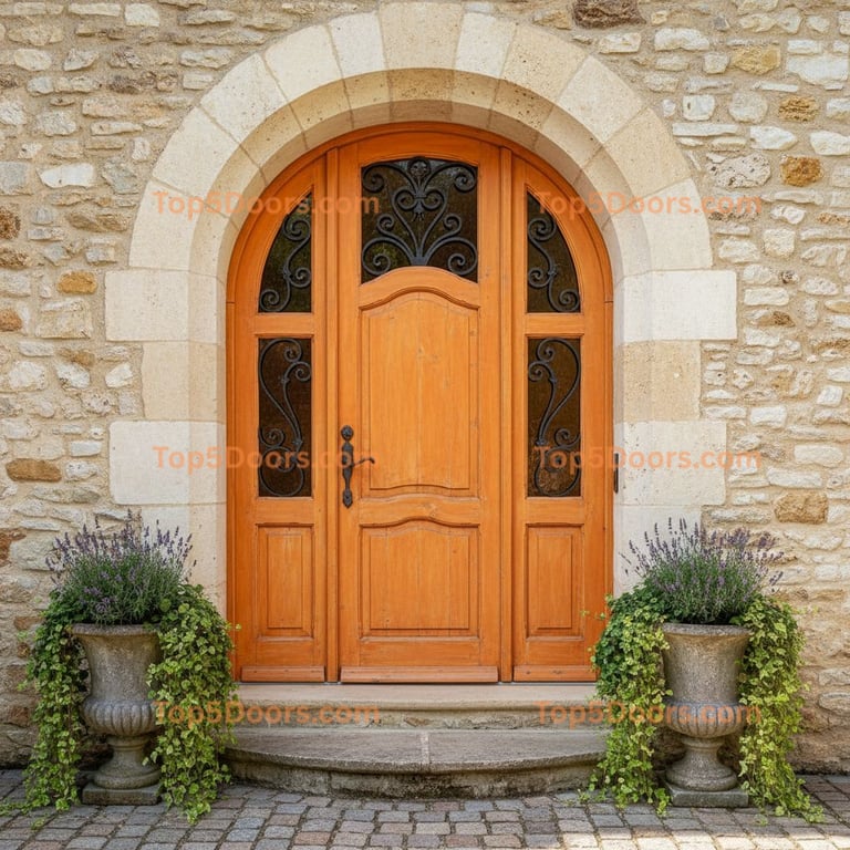 orange front door french provincial Door