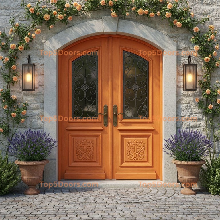 orange front door french provincial Door
