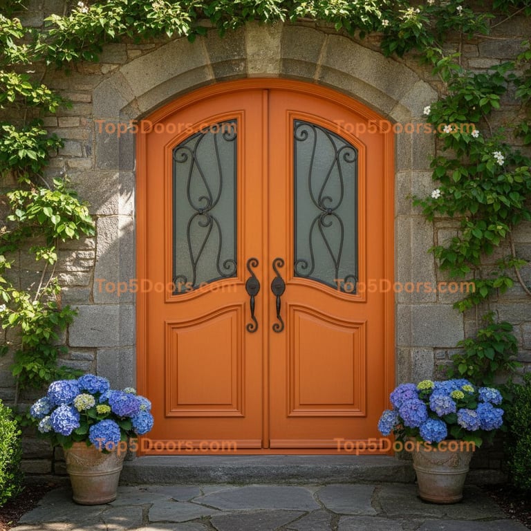 orange front door french provincial Door