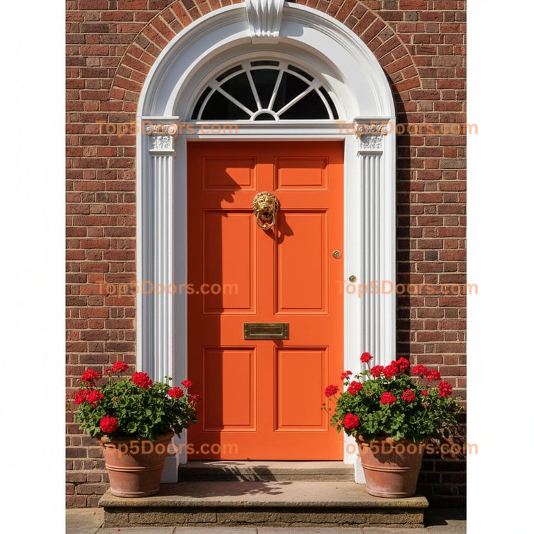 orange front door georgian Door