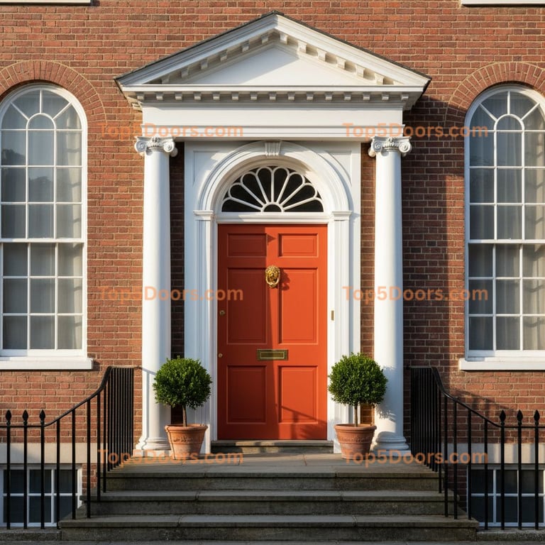 orange front door georgian Door