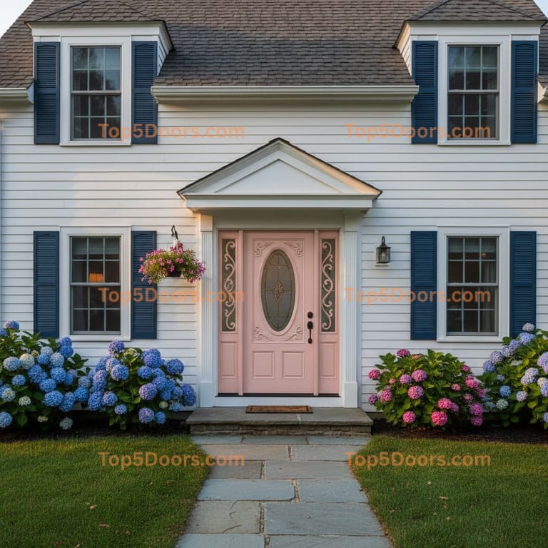 pink front door cape cod Door