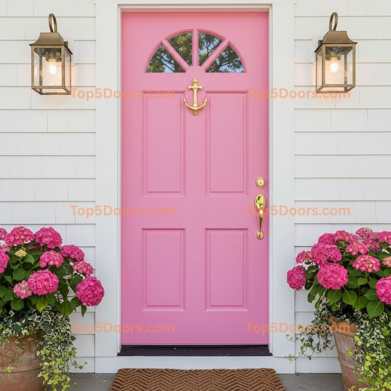 pink front door cape cod Door