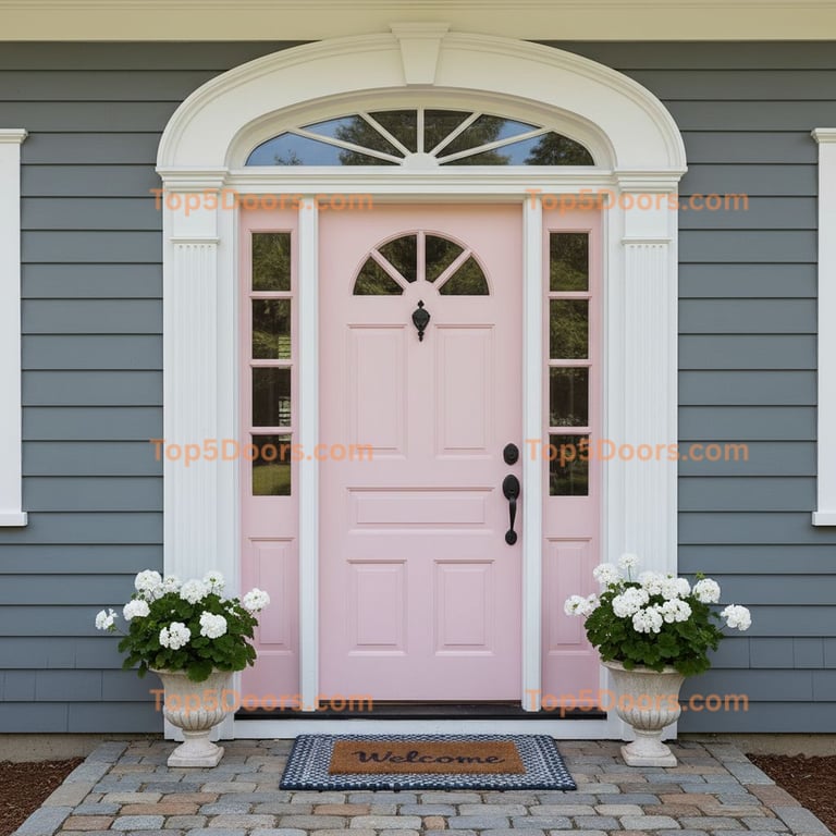pink front door cape cod Door