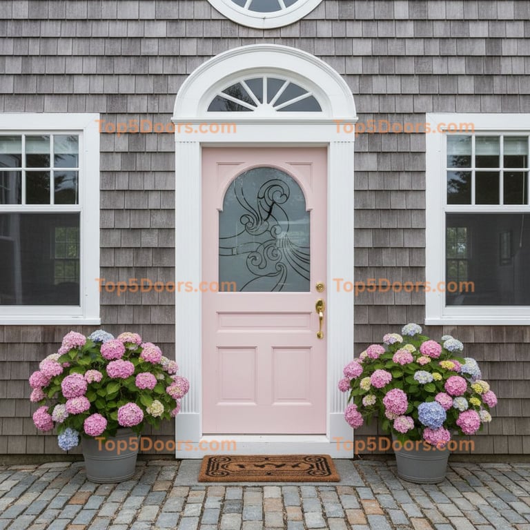 pink front door cape cod Door