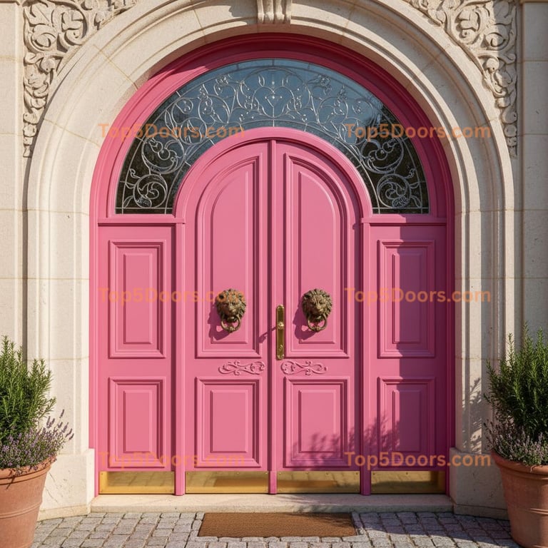 pink front door european classic Door