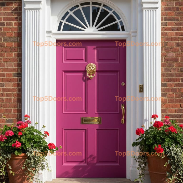 pink front door georgian Door