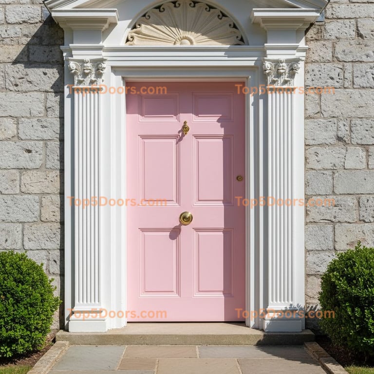 pink front door georgian Door