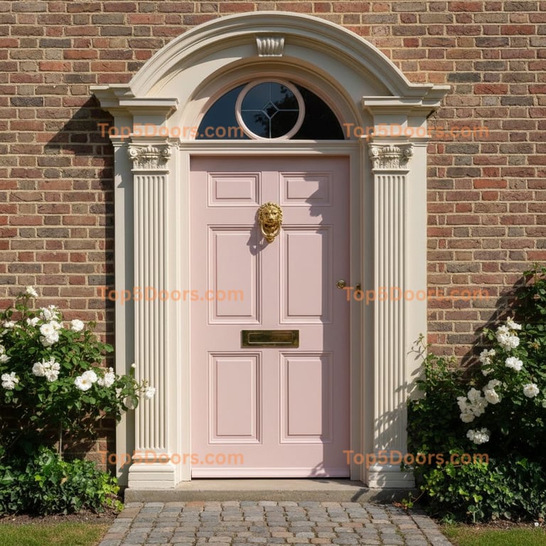 pink front door georgian Door