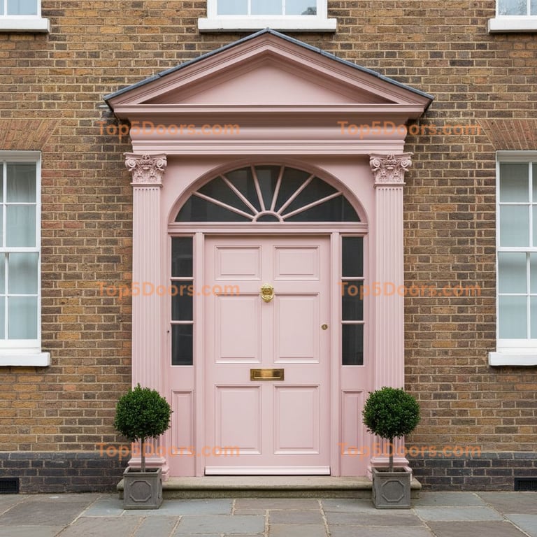 pink front door georgian Door
