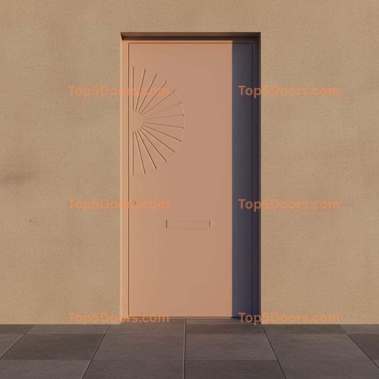 pink front door minimalist Door