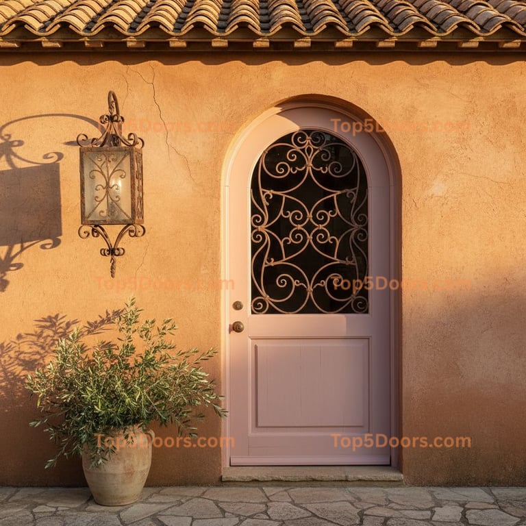pink front door tuscan Door