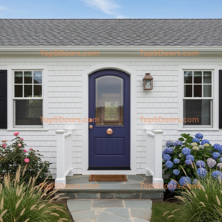 purple front door cape cod Door