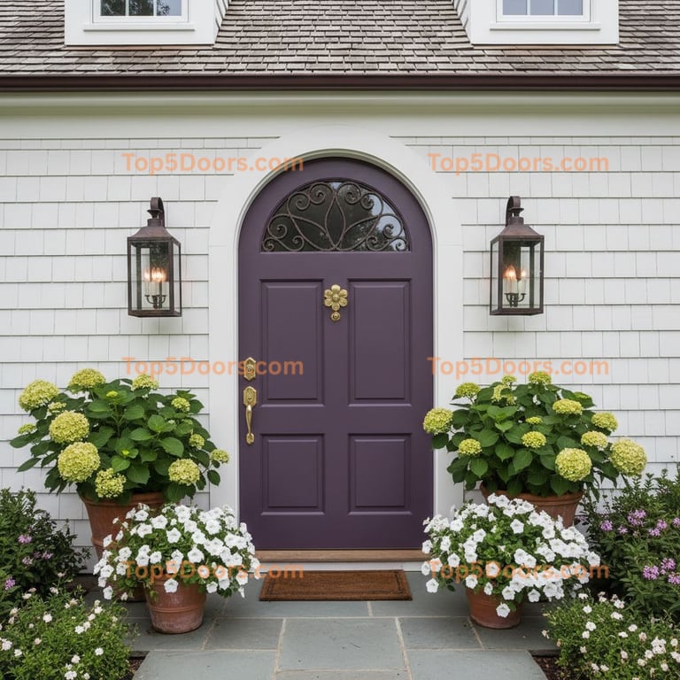 purple front door cape cod Door