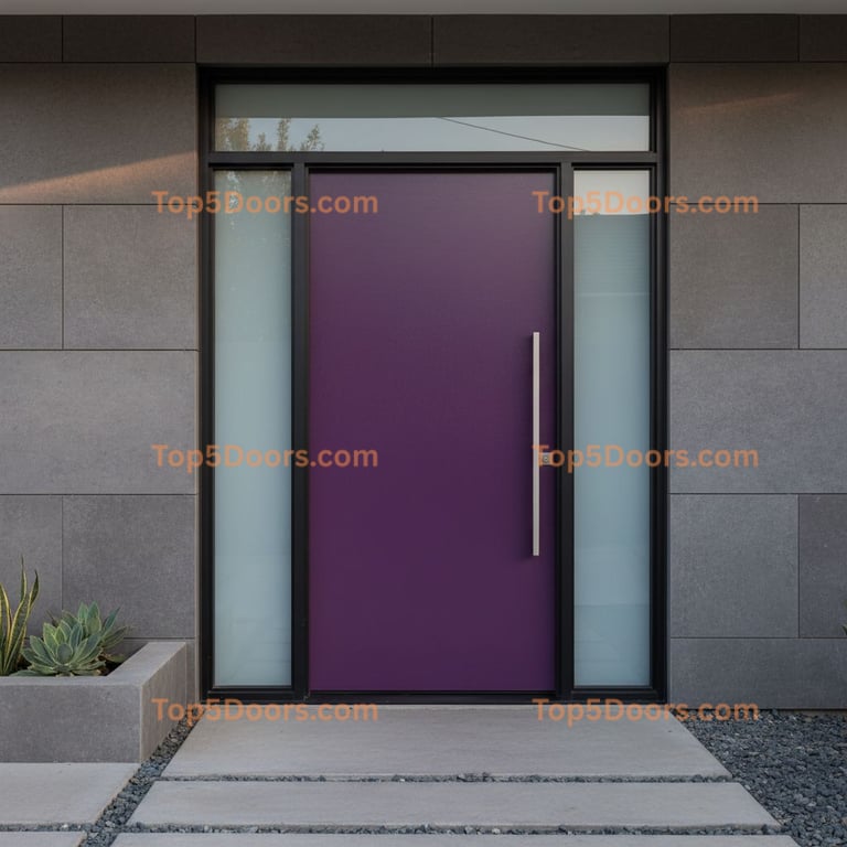 purple front door contemporary Door