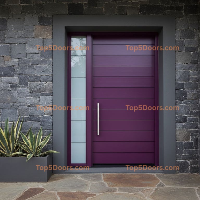 purple front door contemporary Door