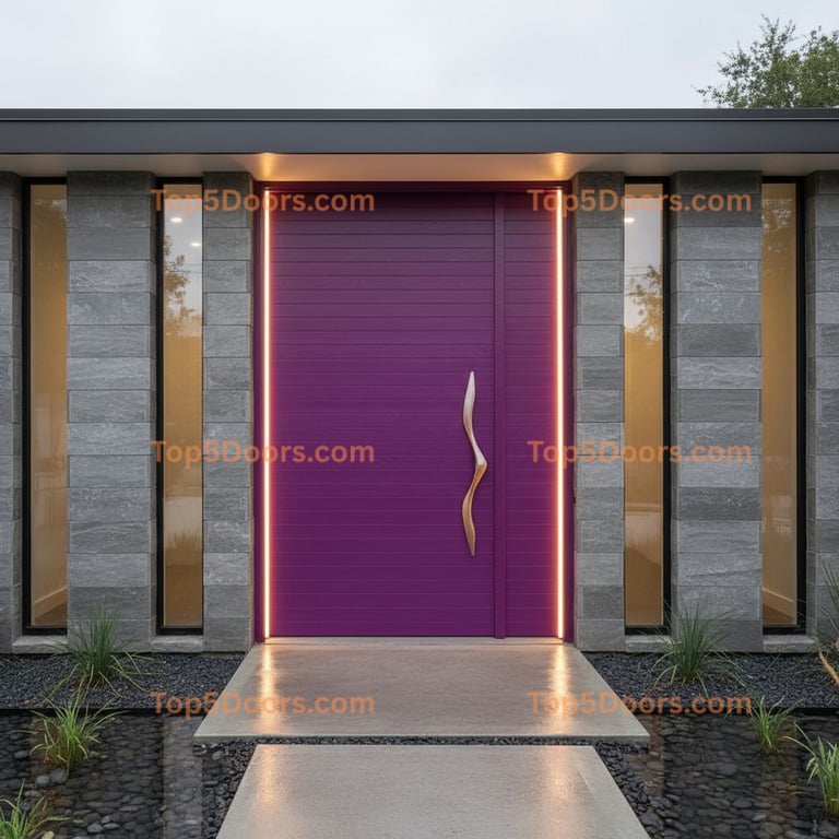 purple front door contemporary Door
