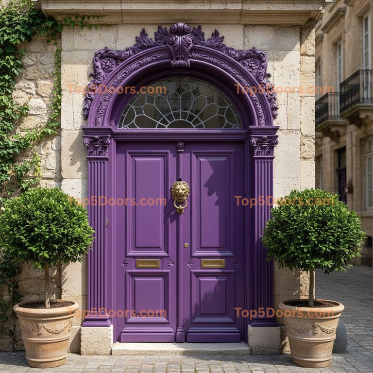purple front door european classic Door