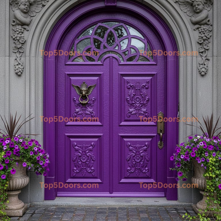 purple front door european classic Door