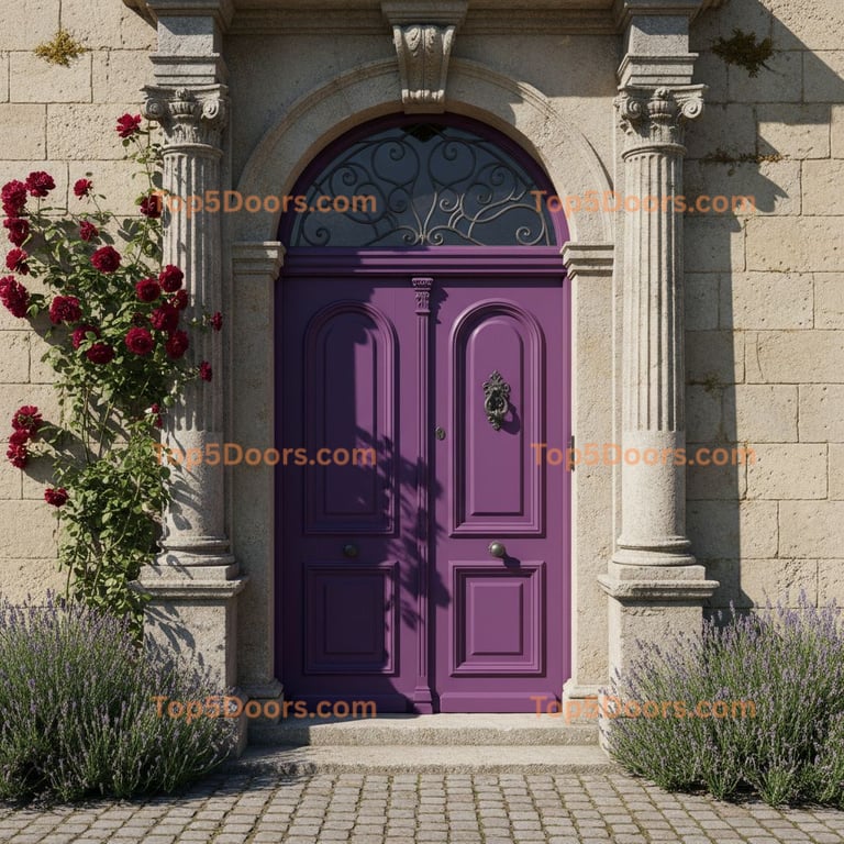 purple front door european classic Door