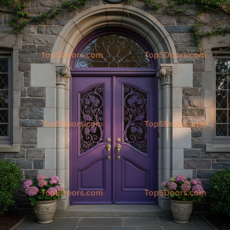 purple front door european classic Door