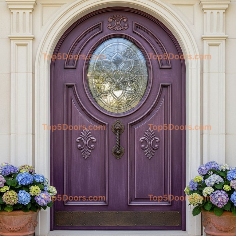purple front door french provincial Door