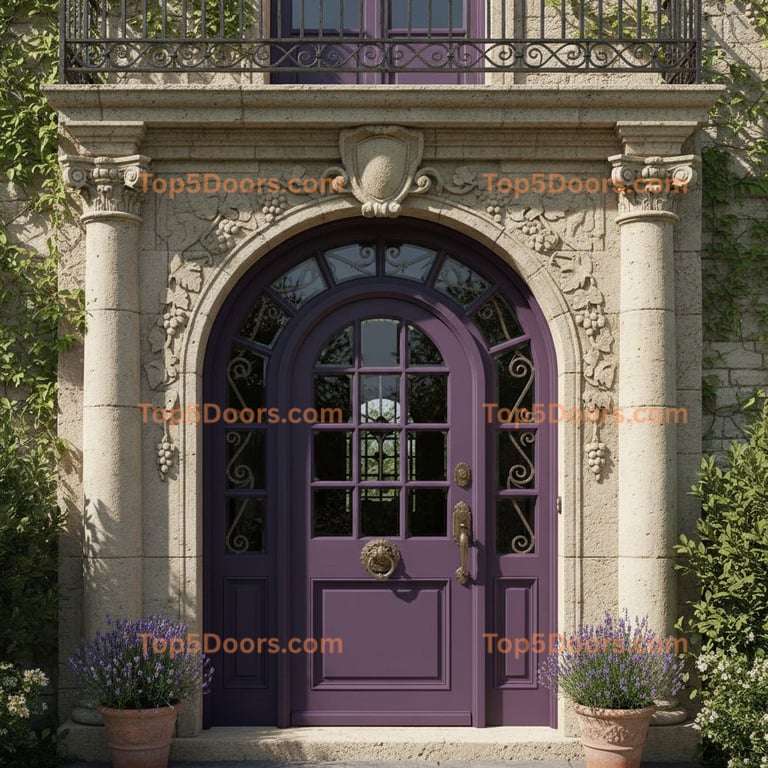 purple front door french provincial Door