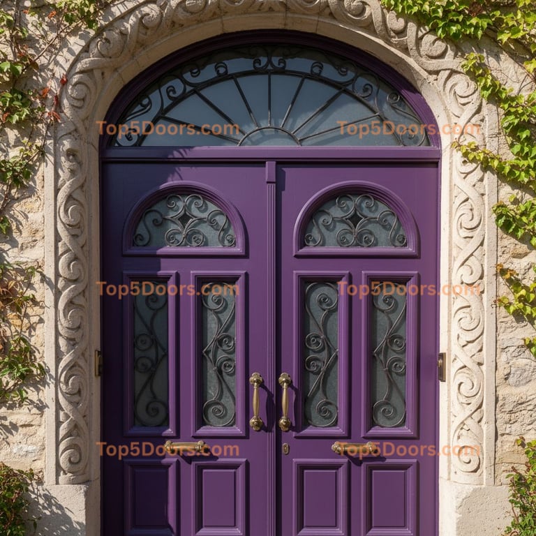purple front door french provincial Door