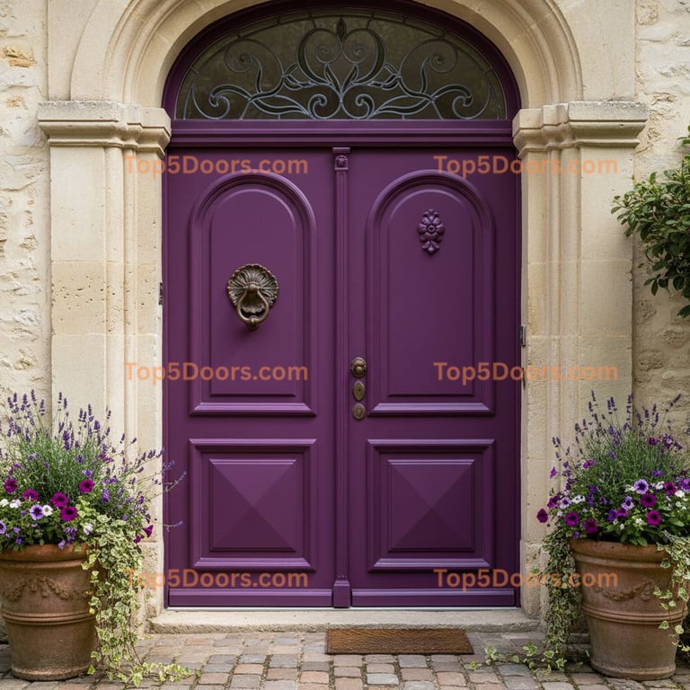 purple front door french provincial Door