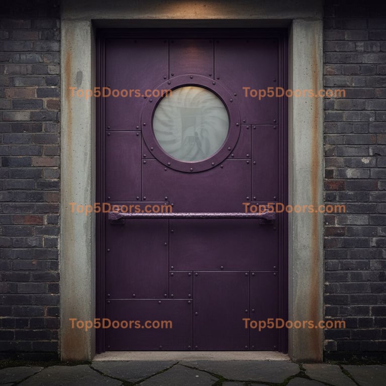 purple front door industrial Door