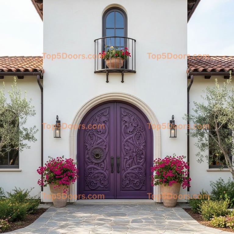 purple front door mediterranean Door