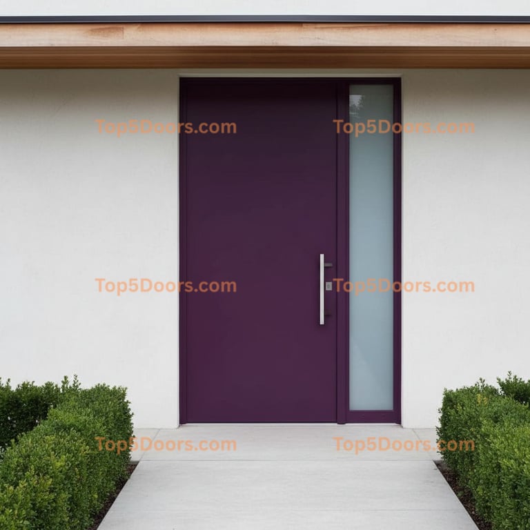 purple front door minimalist Door