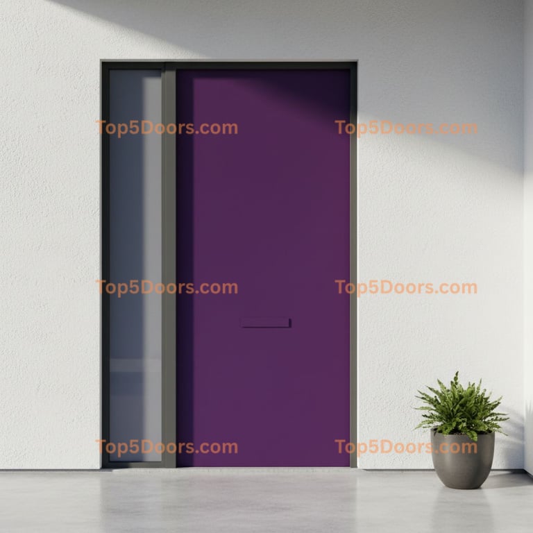 purple front door minimalist Door
