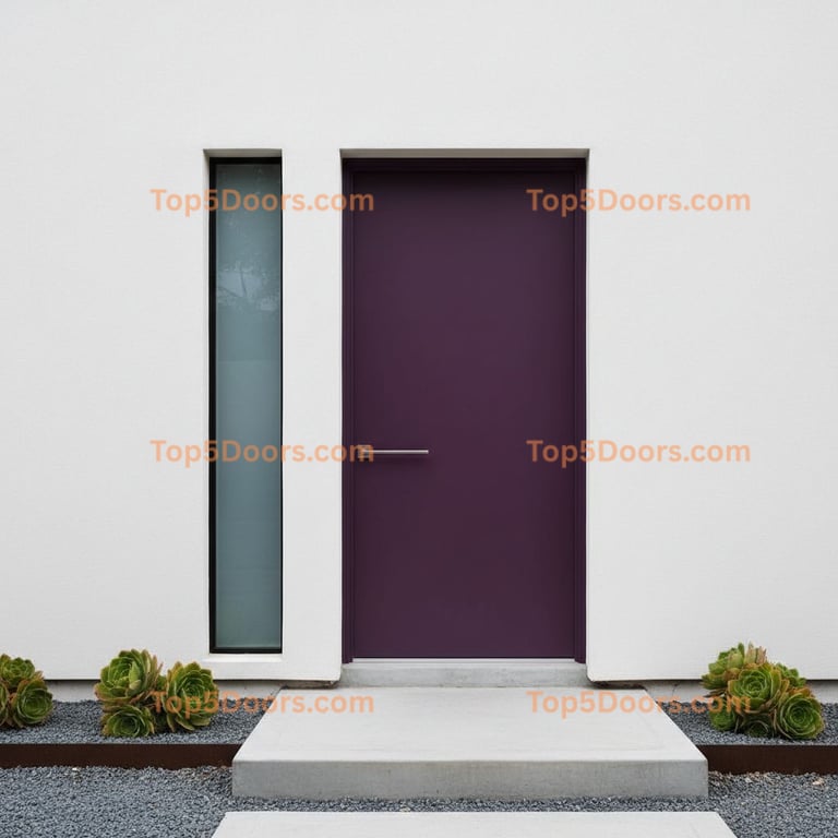 purple front door minimalist Door