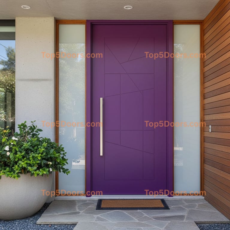 purple front door modern Door