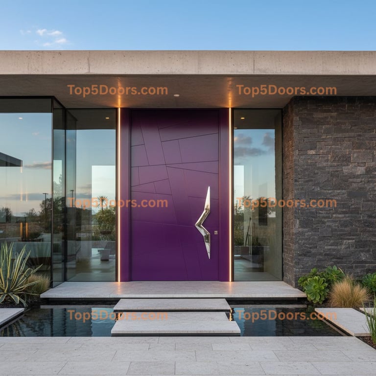 purple front door modern Door