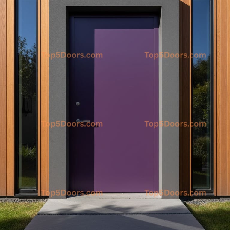 purple front door modern Door