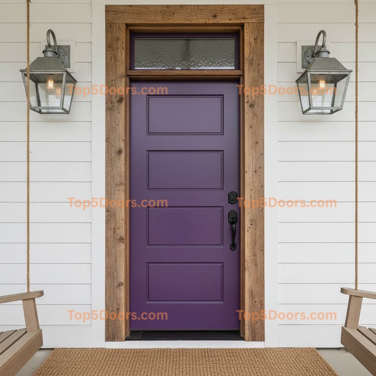 purple front door modern farmhouse Door