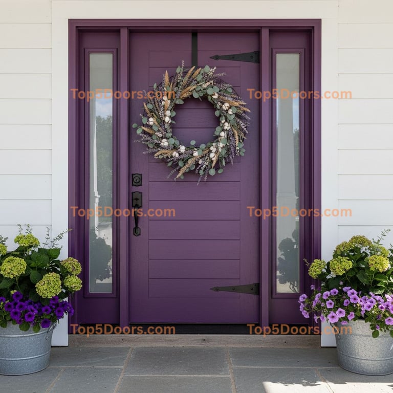 purple front door modern farmhouse Door