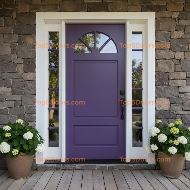 purple front door modern farmhouse Door
