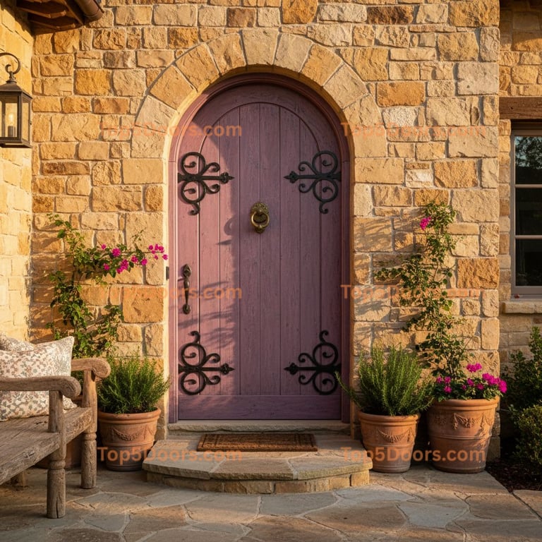 purple front door tuscan Door