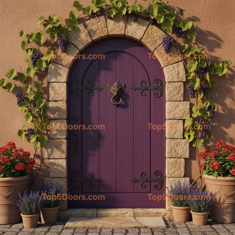 purple front door tuscan Door