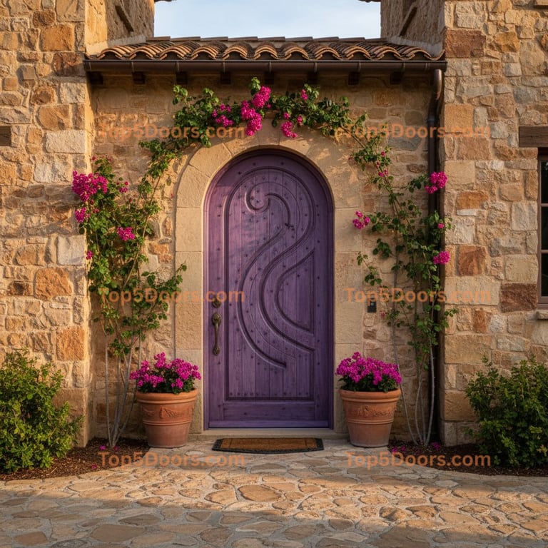 purple front door tuscan Door