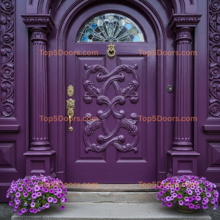 purple front door victorian Door