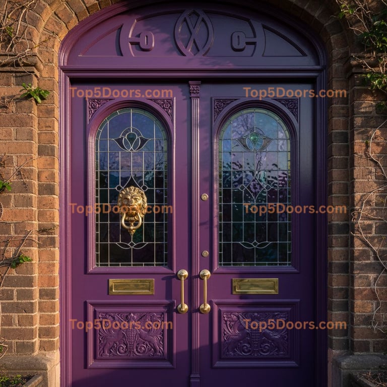 purple front door victorian Door